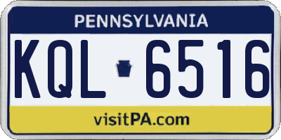 PA license plate KQL6516