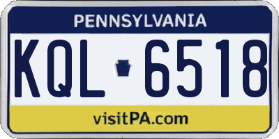 PA license plate KQL6518