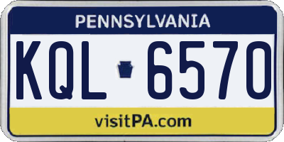 PA license plate KQL6570