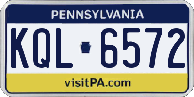 PA license plate KQL6572