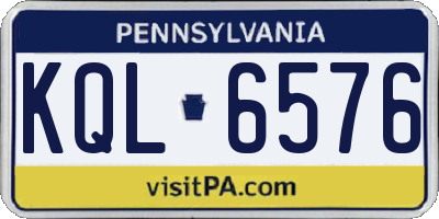PA license plate KQL6576