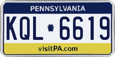 PA license plate KQL6619