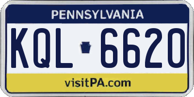 PA license plate KQL6620