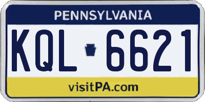PA license plate KQL6621