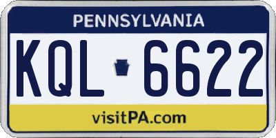 PA license plate KQL6622