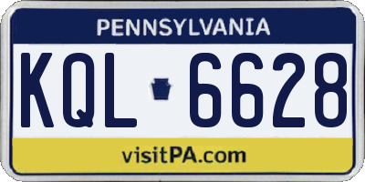 PA license plate KQL6628