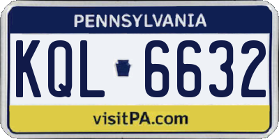 PA license plate KQL6632