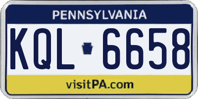 PA license plate KQL6658