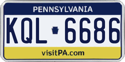 PA license plate KQL6686