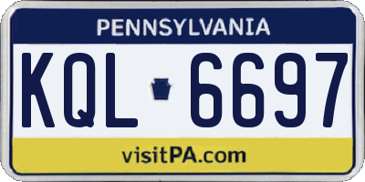 PA license plate KQL6697