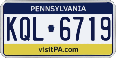 PA license plate KQL6719