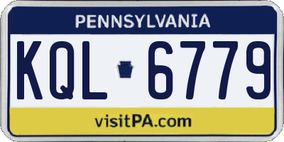 PA license plate KQL6779