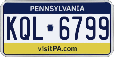 PA license plate KQL6799