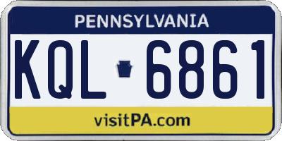 PA license plate KQL6861