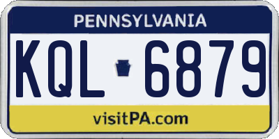 PA license plate KQL6879