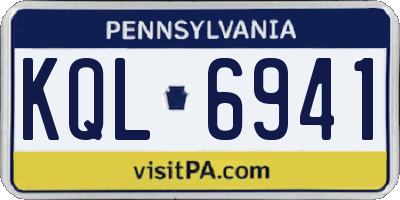 PA license plate KQL6941