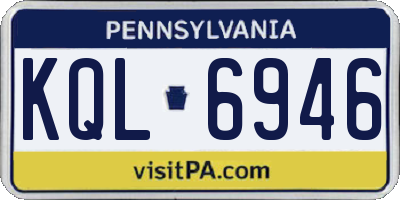 PA license plate KQL6946