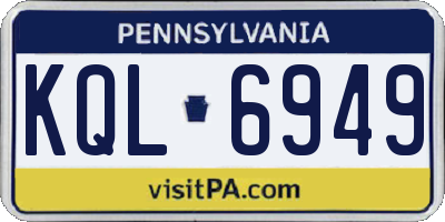 PA license plate KQL6949