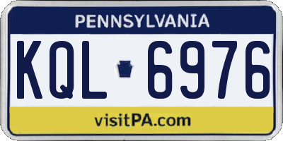 PA license plate KQL6976