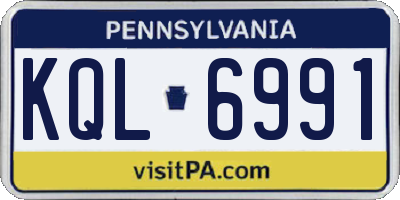 PA license plate KQL6991