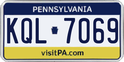 PA license plate KQL7069