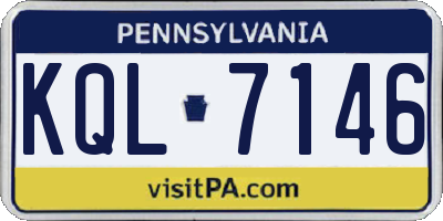 PA license plate KQL7146