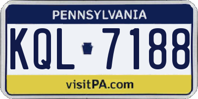 PA license plate KQL7188