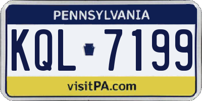 PA license plate KQL7199
