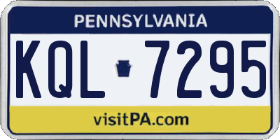 PA license plate KQL7295