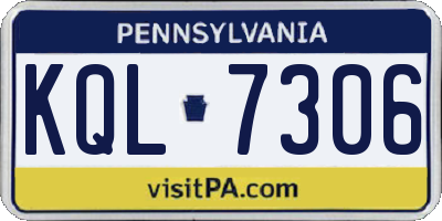 PA license plate KQL7306