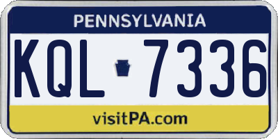 PA license plate KQL7336