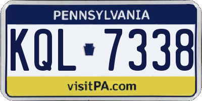 PA license plate KQL7338