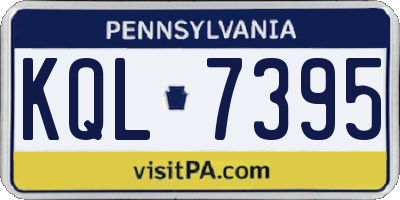 PA license plate KQL7395