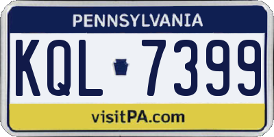 PA license plate KQL7399