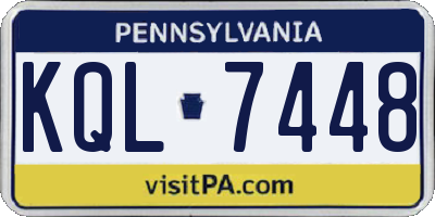 PA license plate KQL7448