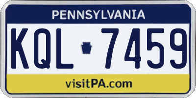 PA license plate KQL7459