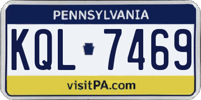 PA license plate KQL7469