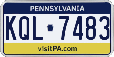 PA license plate KQL7483
