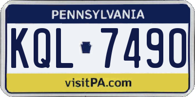 PA license plate KQL7490