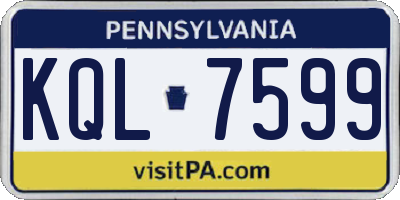 PA license plate KQL7599