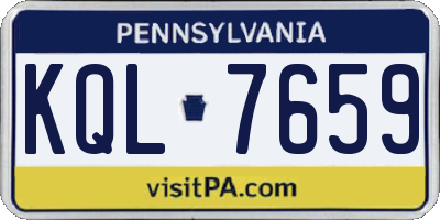 PA license plate KQL7659