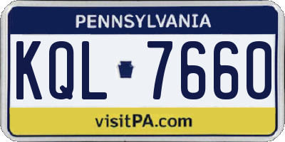 PA license plate KQL7660