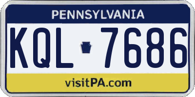 PA license plate KQL7686