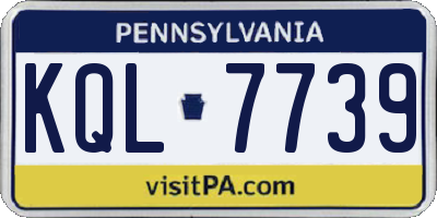 PA license plate KQL7739