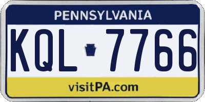 PA license plate KQL7766