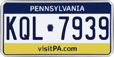 PA license plate KQL7939