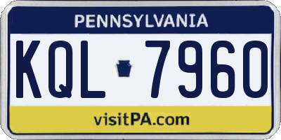 PA license plate KQL7960