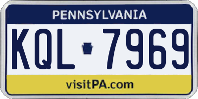 PA license plate KQL7969