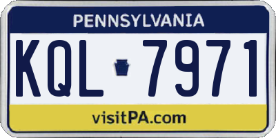 PA license plate KQL7971