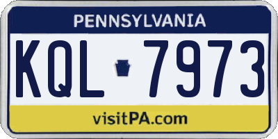 PA license plate KQL7973